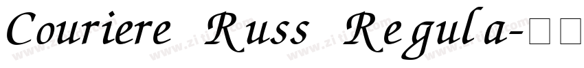 Couriere Russ Regula字体转换